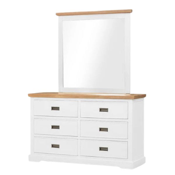 Hampton East 6dr Dresser with Mirror